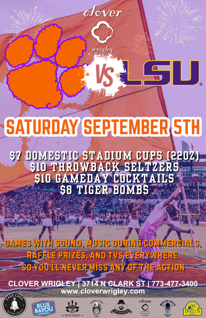 September 5, 2026 | Clemson vs. LSU | Clover Wrigley