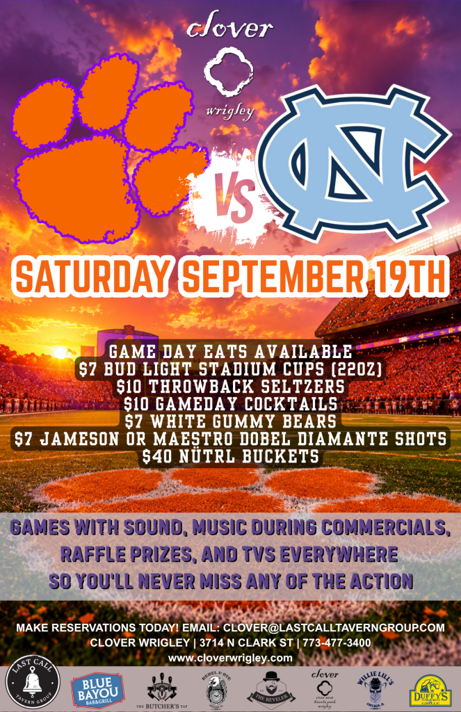 Clemson vs. North Carolina — September 19, 2026 — Clover Wrigley