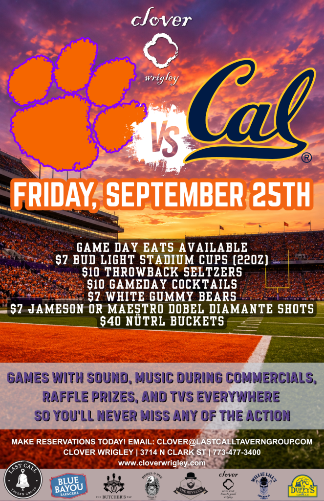 Clemson at California — September 25, 2026 — Clover Wrigley