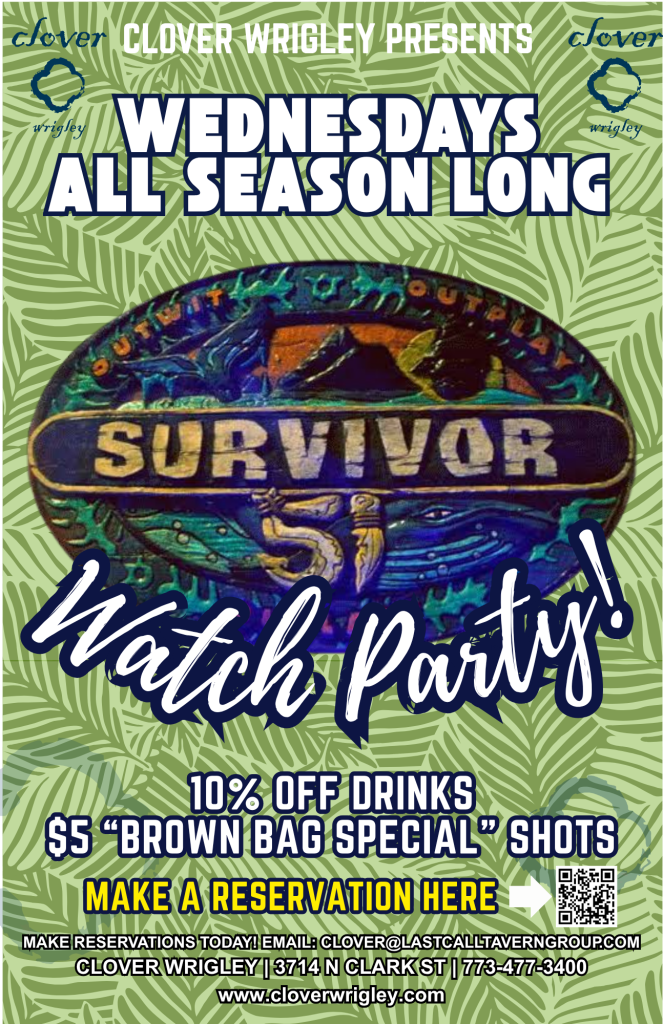 Wednesdays | Survivor Watch Party | Clover Wrigley