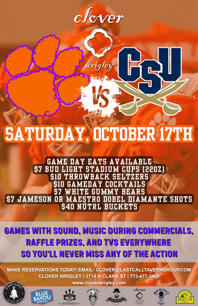 Clemson vs. Charleston Southern – Saturday, October 17th