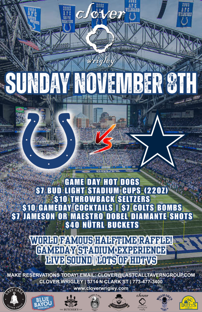 11-08-26 | Indianapolis Colts vs. Dallas Cowboys | Clover Wrigley